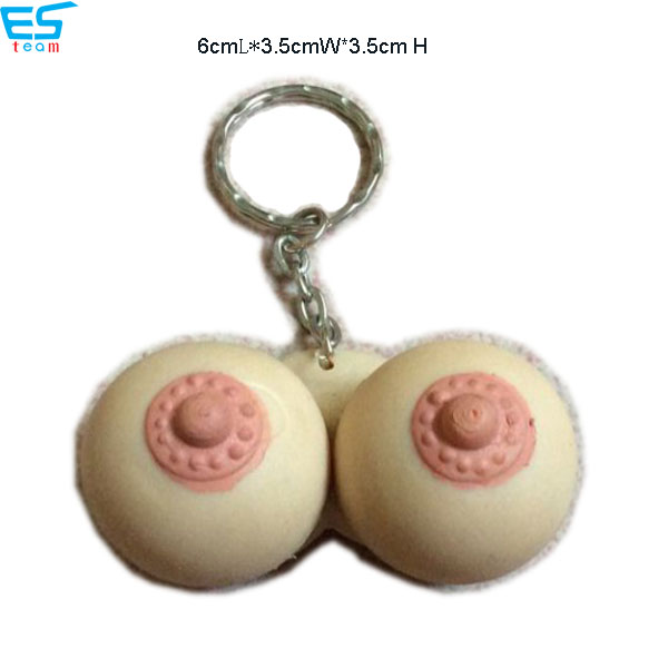 mini breast keychain