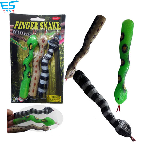 colorful snake finger puppet