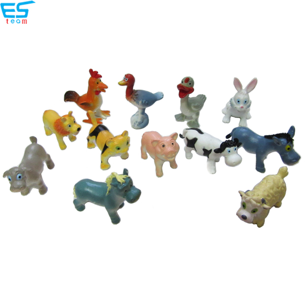 2inch funny cartoon farm animal figurines
