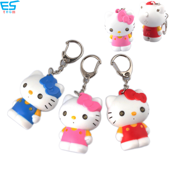Hello kitty LED keychain with sound