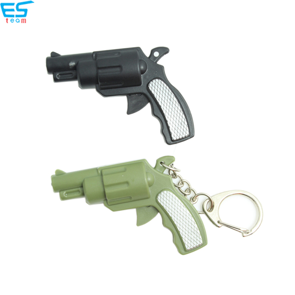 pistol LED keychain with sound