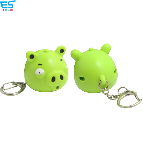 Angry birds Bad Piggies LED keychain with sound