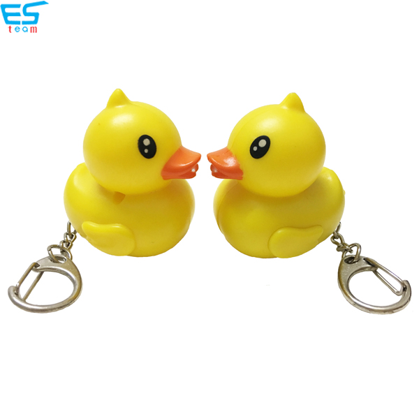 Duck LED keychain with sound