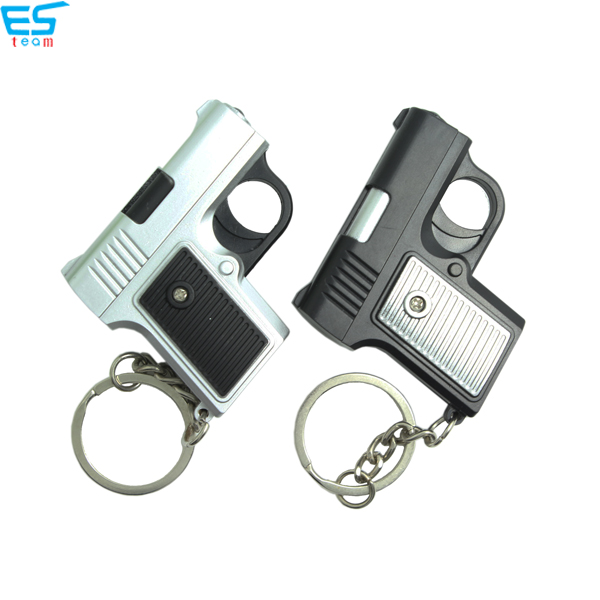 Handgun LED keychain with sound