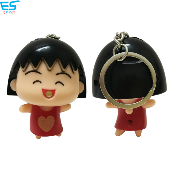 chi-bi maruko LED keychain with sound