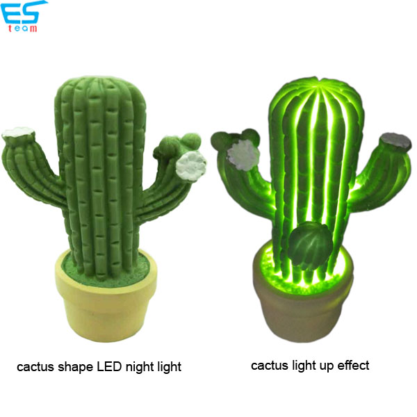 Cactus shape LED night light & nursery lamp
