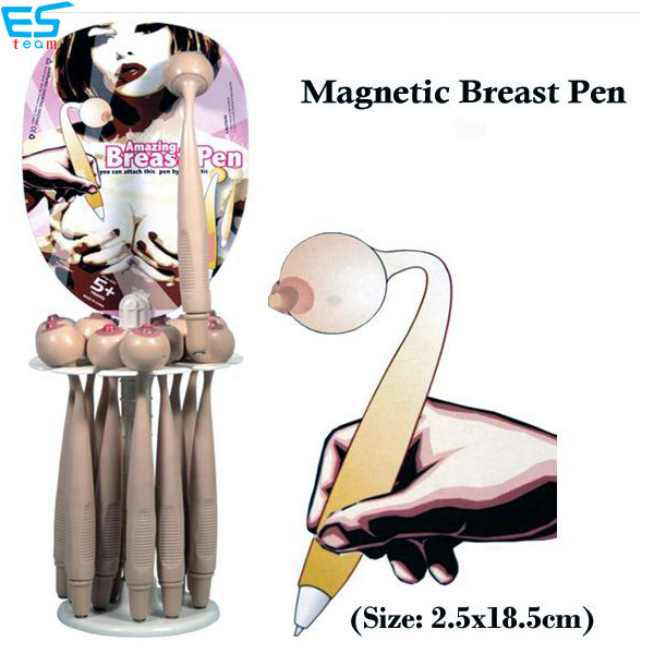 Magnetic breast ballpoint pen