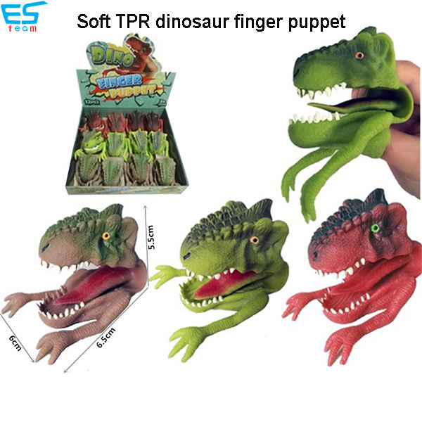 soft Rubber dinosaur finger puppet