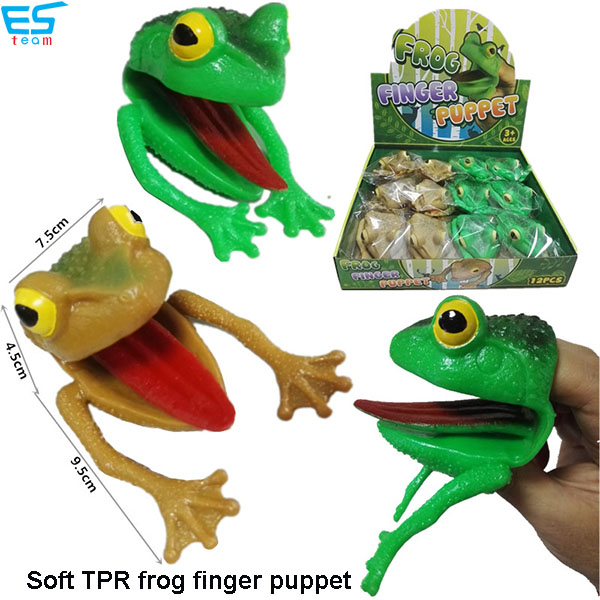 soft Rubber frog finger puppet