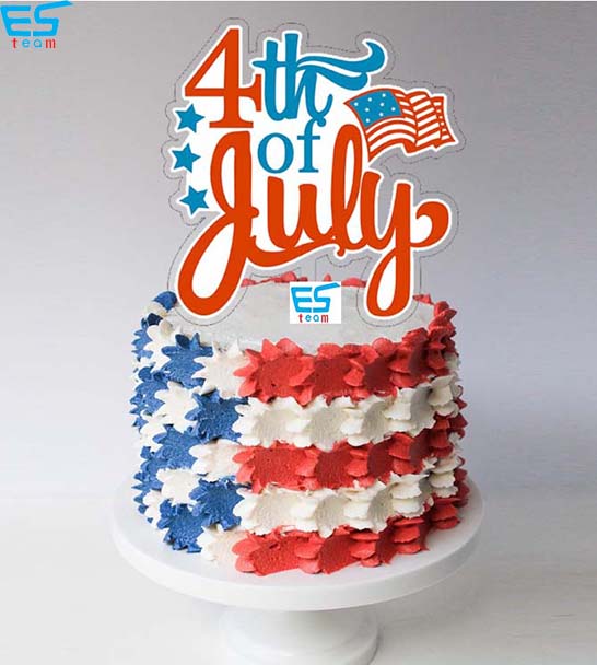 independence day cake topper