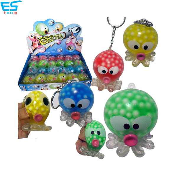 squeeze octopus keychain