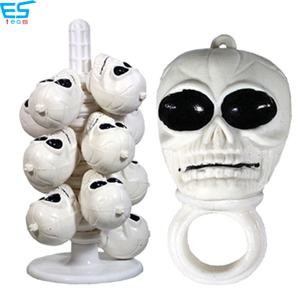 halloween light up skull head finger ring