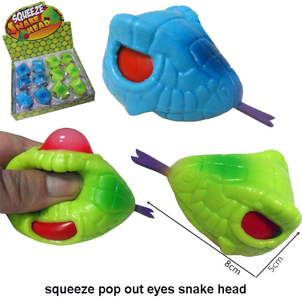 pop out eyes snake head