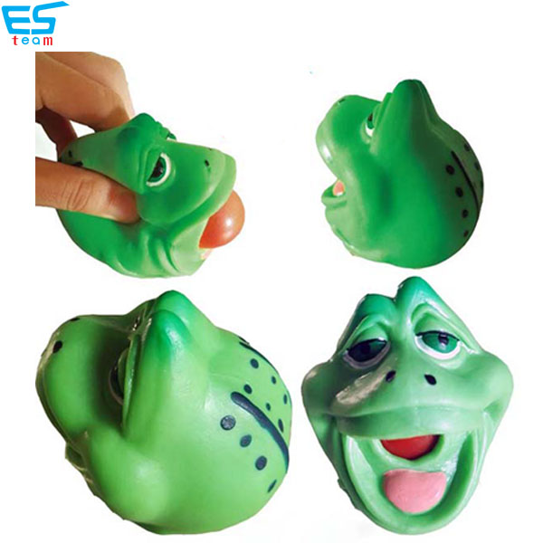 pop out mouth water ball frog head
